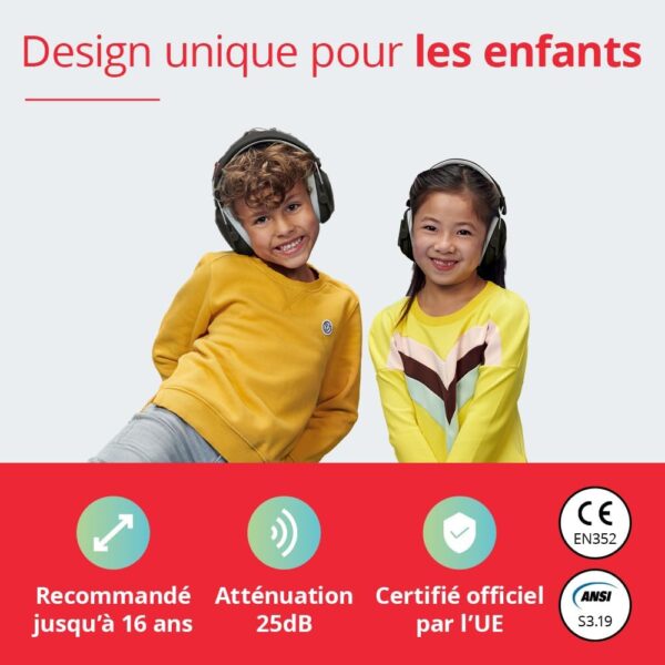 Casque Anti Bruit Adapté Enfant Classe 4