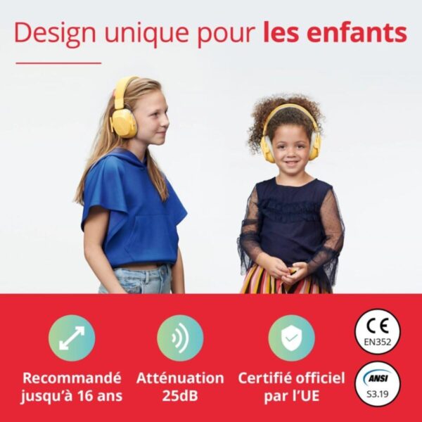 Casque Anti Bruit Enfant Jaune 4
