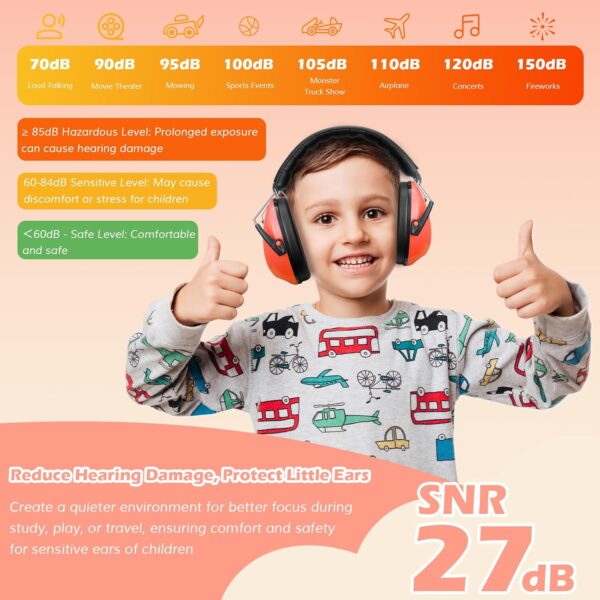Casque Anti Bruit Enfant Orange Kids 4