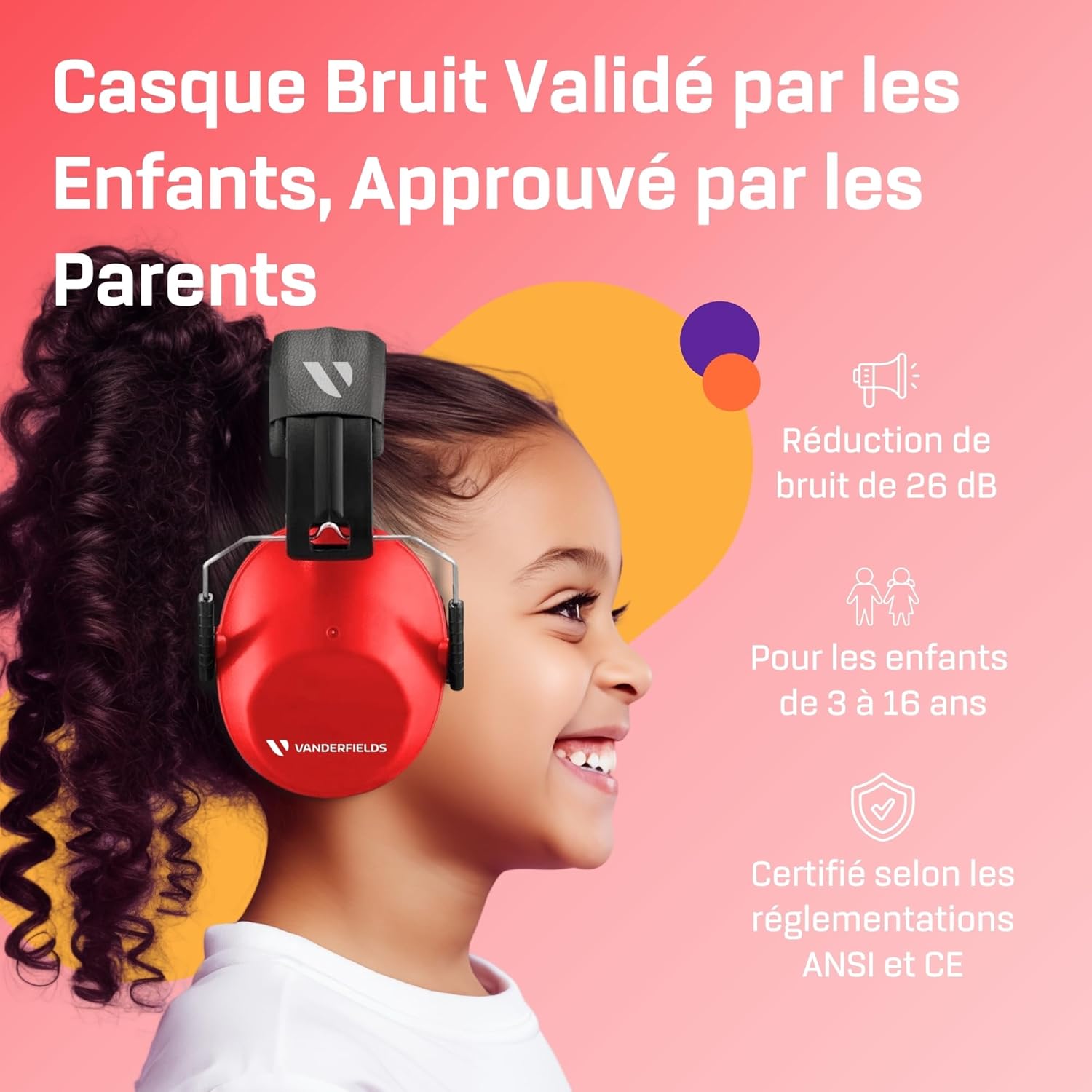 Casque Anti-bruit Enfant Rouge