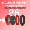 Casque Anti Bruit Enfant Rouge 3